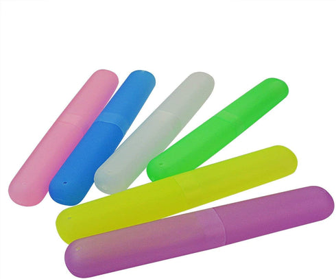 24PCS Plastic Toothbrush Case Six Colors Portable Dust-proof Toothbrush Cases Toothbrushes Holder for Daily and Travel Use (24)...