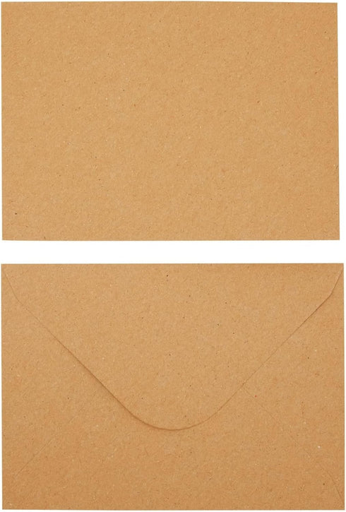 Juvale Kraft Paper Invitation Envelopes 4x6 for Special Occasions, Such As Wedding, Baby Shower, Thank You Cards, Special Occasions - A6 V Flap Br...