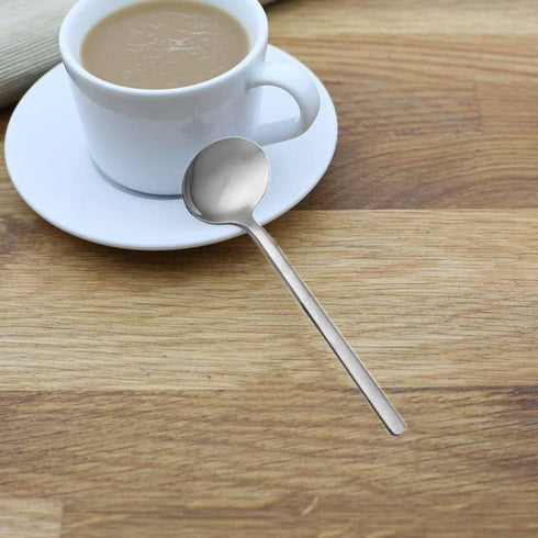 10 Pack Espresso Spoons,Silver Stainless Steel Mini Teaspoons Set for Coffee Sugar Dessert Cake Ice Cream Soup Antipasto Cappuccino,5.3 Inch (Silv...