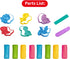 Dinosaur Dough Sets Kitchen Creations Toy Cooking Cokies Cutter,8 Play Do Pack of Compound Colors with 6 Dino Cutter Shapes,1 Roller Tools and Kni...