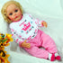 Reborn Baby Doll Clothes 20inch Pink Outfit Accessories Set for 17-22 Inch Reborn Dolls Girls Baby Clothing with Bibbed...