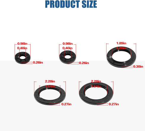 182-2142 Engine Oil Seal Rebuild Kit 400 400L Complete Engine Oil Seal Rebuild Kit Equivalent to 82114 822124 Fit for Polaris Sport Sportsman Big ...