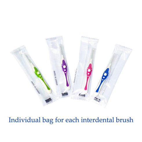 16pcs XL Size Orthodontic Interdental Brush, 4 Handle Colors, Clean Between Teeth and Braces, Flexible Handle and Durable Wire, Easy to Use and No...