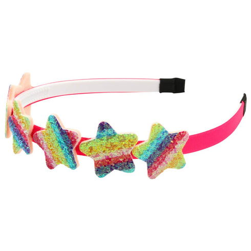 XIMA Glitter Heart Girls Headbands Rainbow Star Hariband for Children Girls Hair Accessories Pack of 8...