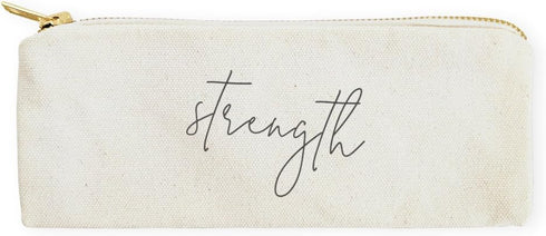 The Cotton & Canvas Co. Strength Small Cosmetic Case and Travel Pouch for Office and On the Go...