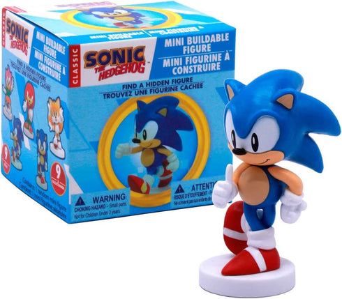 Sonic The Hedgehog Mini Buildable Action Figure Mystery Box - Blind Bags with Sonic Figure, Tails, Knuckles, and Amy Rose Mini Figures - Sonic The...
