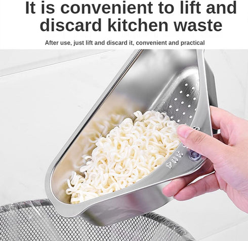 For Creative Stainless Steel Basket Draining Quickly Dry Clean Keeping Hanging Standing In Sink Stable And Convenient Filter Basket Holder For Kit...