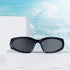 3 Pairs Y2K Wrap Around Sunglasses Trendy Silver Glasses Oval Black Shades Sporty Futuristic Aesthetic for Women Men Rave...