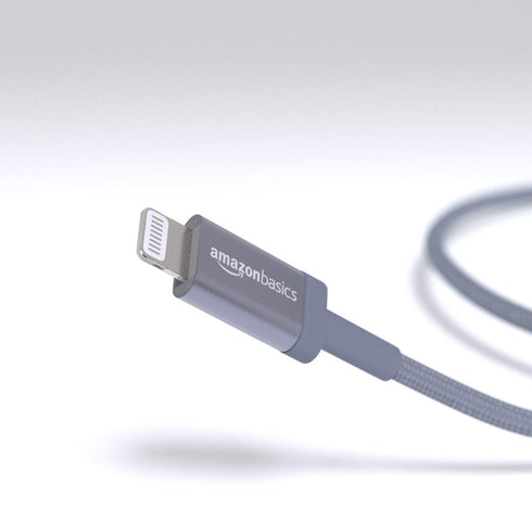 Amazon Basics USB-C to Lightning Charger Cable, Nylon Braided Cord, MFi Certified Charger for Apple iPhone 14 13 12 11 X Xs Pro, Pro Max, Plus, iP...