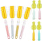 4PCS Bottle Brush + 4 PCS Nipple Brush Sponge Baby Bottle Brushes Milk Bottle Nipple Cleaner Set Cup Scrubber Brush Detachable Portable Water Bott...