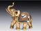 Gold Elephant with Mirror Figurine New...
