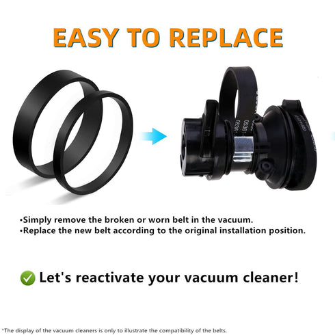 Replacement Belts Compatible with Dyson DC07 DC04 DC14 DC33 Vacuum, Clutch Belt Set Replace Parts DY-902514-01 (2-Set)...