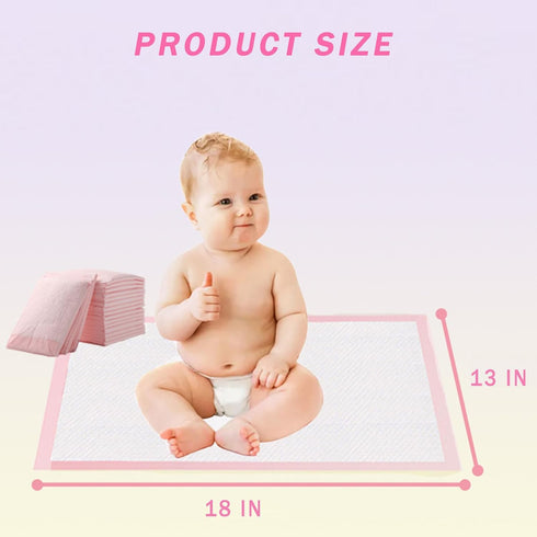 Disposable Changing Pad for Baby, 20 Pack Portable Diaper Changing Pad Liner Baby Changing Pad Waterproof Underpads (Pink, 13x18 Inch)...