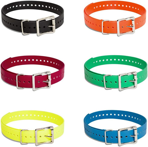 SportDOG Brand 1 Inch Collar Straps - Waterproof and Rustproof - Tightly Spaced Holes for Proper Fit - Black...