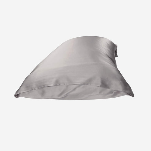 Lilysilk 19 Momme 100% Mulberry Silk Pillowcase Travel Size, Silvergray, 12" x 16"...