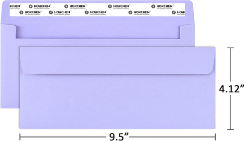 Ten Colors #10 Envelopes 50 Count Self Seal Envelopes for Business,Invitations Windowless Business Envelopes,Horchen...