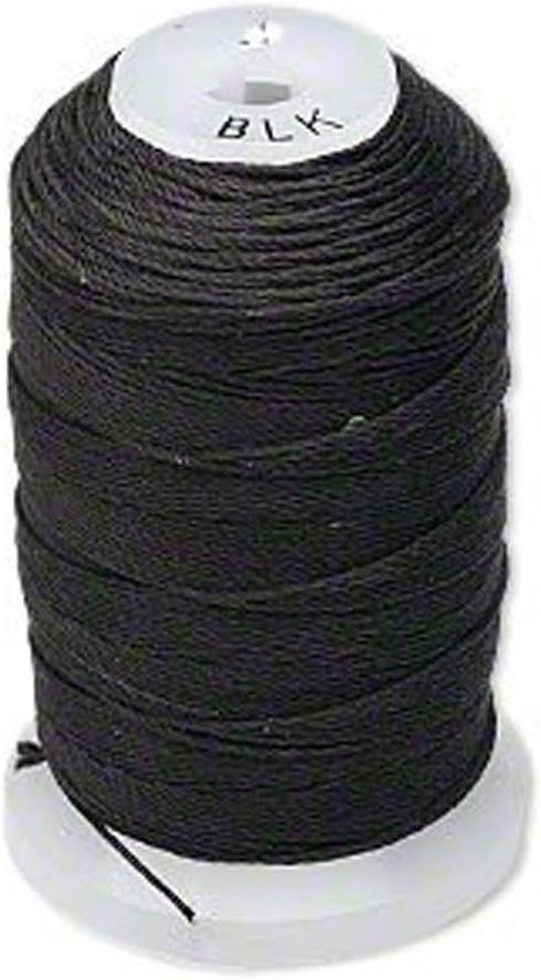 Simply Silk Beading Thread Cord Size E Black 0.0128 Inch 0.325mm Spool 200 Yards for Stringing Weaving Knotting...