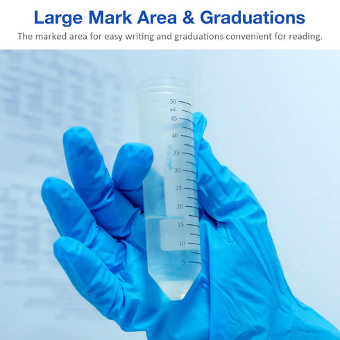 SimPure Centrifuge Tubes 50mL, Conical Tubes Sterile 25 PCS, Polypropylene, Leak-Proof Screw Caps, Plastic Container with Graduated and Write Mark...