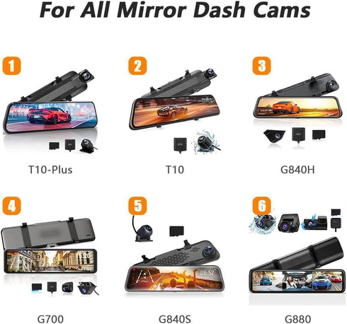 WOLFBOX Mirror Dash Cam Mounting Straps Suitable for Mirror Camera...