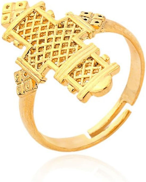 Ethiopian Cross Jewelry Sets Gold Color Wedding Party Sets for Ethiopian & Eritrean Women...
