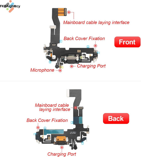 Dock Connector for iPhone 12 Pro Charging Port Replacement for iPhone 12 USB Charger Board Flex Cable Parts with Tools...