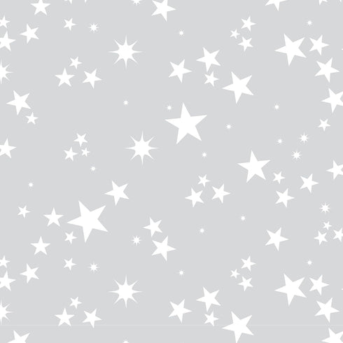 Lambs & Ivy Milky Way Gray/White Stars 100% Cotton Baby Fitted Crib Sheet...