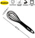 Anaeat 8.5" Silicone Balloon Whisk, Perfect for Non-Stick Cookware, Milk and Egg Beater Blender, Heat Resistant Kitchen Whisks for Whisking, Cooki...