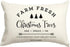 RABUSOFA Christmas Pillow Covers 12x20 Farm Fresh Black and White Christmas Tree Saying Decorations Winter Decorative Throw Pillow Cases,Farmhouse...