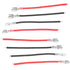 6.3mm Quick Female Spade Wire 18 Awg Splice Connectors Speaker Single Head Crimp Terminal Insulation Sleeve with Red and Black Wires Assortment Ki...