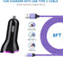 Type C Car Charger for Samsung Galaxy S24 S23 A54 A14 A53 A23 A13 A03S A12 A21 A10E A20 A32 A42 A50 A51 S22 S21 S20,LG Stylo 6 5 4 V60,Moto G Powe...