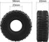 RC 1.0 Crawler Tires Mud Tire Upgrades for 1/18 TRX4M 1/24 SCX24 Bronco Gladiator Deadbolt Truck,58 * 22mm...