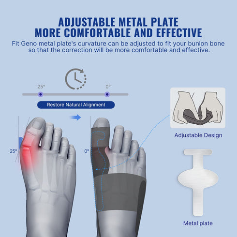 Fitgeno Bunion Corrector Women & Men Big Toe: Foot Straightener Splint Brace - Adjustable Bunyan Correction Orthopedic for Hallux Valgus Pain Reli...