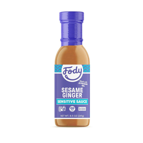 Fody Foods Vegan Sesame Ginger Sauce Marinade, Avocado Oil, Low Fodmap Certified, Sensitive Recipe, No MSG, Gut & IBS & Keto Friendly, 8.5 Ounce...