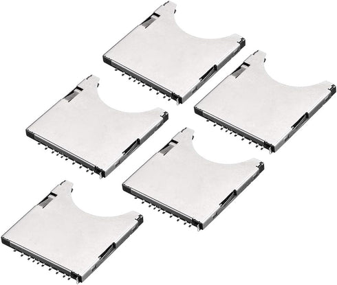 uxcell SD Memory Card Socket Holder Spring Loaded Push Type 10 Pin 5pcs...