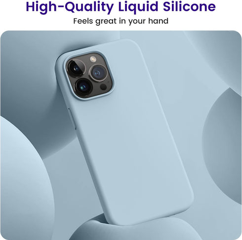 OTOFLY Designed for iPhone 15 Pro Case, Silicone Shockproof Slim Thin Phone Case for iPhone 15 Pro(6.1 inch), (Baby Blue)...