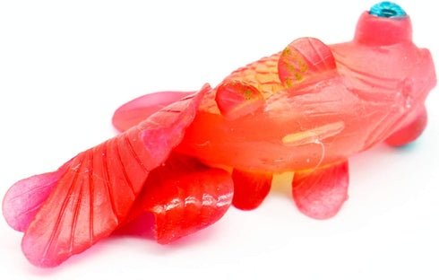 Silicone Artificial Fish Aquarium Decortion High Simulation Lifelike Floating Fake Betta Fish Tank Ornament (Red Goldfish)...