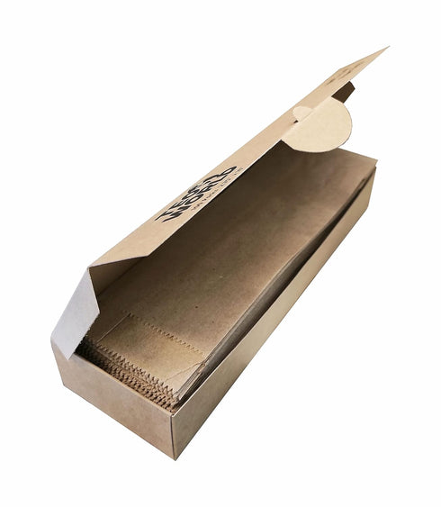 100 Pack 100% Brown Kraft Paper Bags, 2.75 x 10 inches Brown Plain Bag Kitchen Cutlery Utensils Holder...