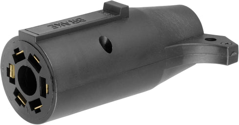 CURT 57661 7-Way RV Blade Vehicle-Side to 6-Way Round Trailer Wiring Adapter, Center Pin Brake Lights...
