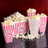 Novelty Place Plastic Popcorn Bowl, Red & White Striped Classic Popcorn Containers for Movie Night - 8" Square x 7" Deep (1 Pack)...
