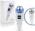 Car Air Purifier 3in1 Premium Stainless Steel HEPA Filter Ionizer w/Dual USB Quick Charge 3.0 USB-Eliminate Allergens Odor Smell, Smoke, Pets, Pol...