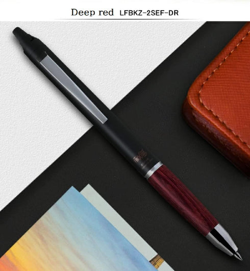Pilot Japan Frixion Ball Knock Zone Gel Ink Ballpoint Pen Deep Red 0.5mm Black Ink LFBKZ-2SEF-DR Japan Import With Original Stylus Ballpoint Touch...