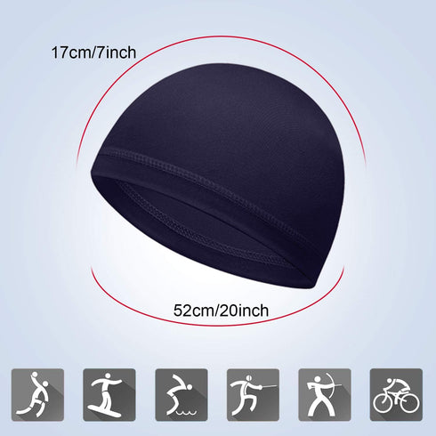 Geyoga 16 Pieces Cooling Skull Cap Sweat Wicking Helmet Liner Cycling Cap Running Hat Motorcycle Beanie Liner for Men Women Multicoloured...