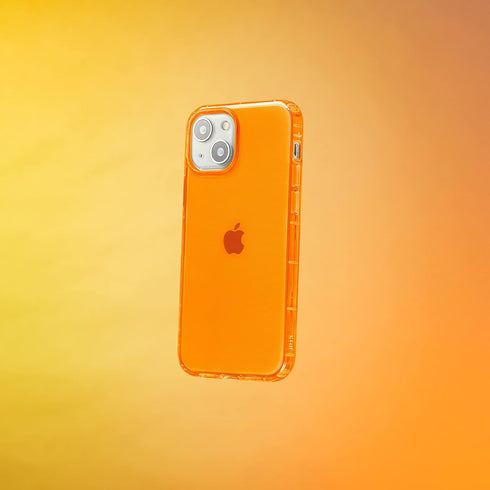 SteepLab Neon Highlighter Case for iPhone, The Grippy Jelly Case w/Protective Air Pockets (Intense Bright Orange, iPhone 13)...