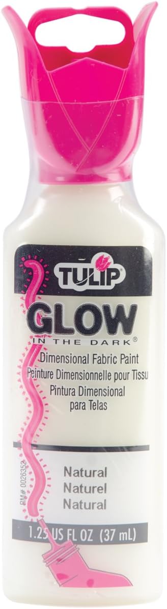 Tulip Dimensional Fabric Paint 1-1/4 Ounces-Glow In The Dark-Natural...