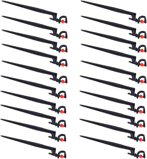 20Pcs Watering Sprayer, G Type Adjustable 360 Degree Water Irrigation Drippers on Stake Emitter Drip System...