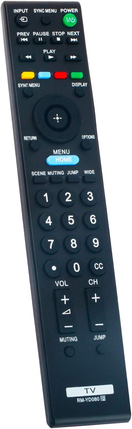 New RM-YD080 RMYD080 Replacement Remote Control fit for Sony Bravia LCD LED TVs KDL-46BX450 KDL-40BX450 KDL-40BX451 KDL-46BX451 KDL-22EX350 KDL-32...