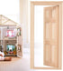 1:12 Doll House Mini Wooden Door, DIY Hollow Wooden Door Set Simple Styling 1: 12 for Dollhouse Living Room for Your Interior Model...