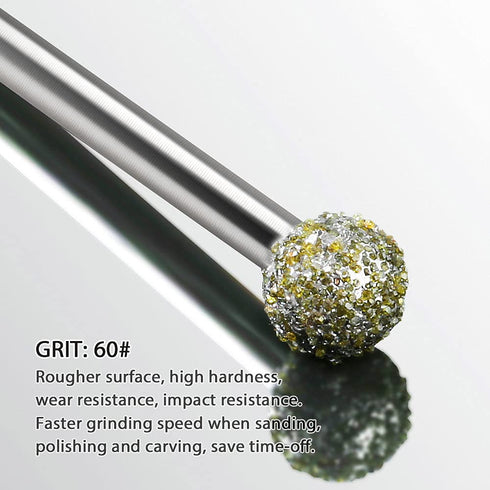 Diamond Grinding Burr Drill Bit Set for Dremel Rotary Tool 20Pcs Diamond Burr Bits with 1/8 Inch Shank Rotary Tool Accessories for Stone Glass Cer...