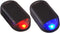 2pcs Car Solar Power Simulated Dummy Alarm Warning Anti-Theft LED Flashing Security Light Fake Lamp (Blue + Red) 2...