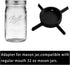 PIAOLGYI Self Watering Adapter for Mason Jars,Accessory Compatible with Self-Watering Microgreen Grower(Black)...